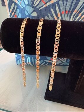 Pretty Bird Gold-Tone Link Bracelet Trio